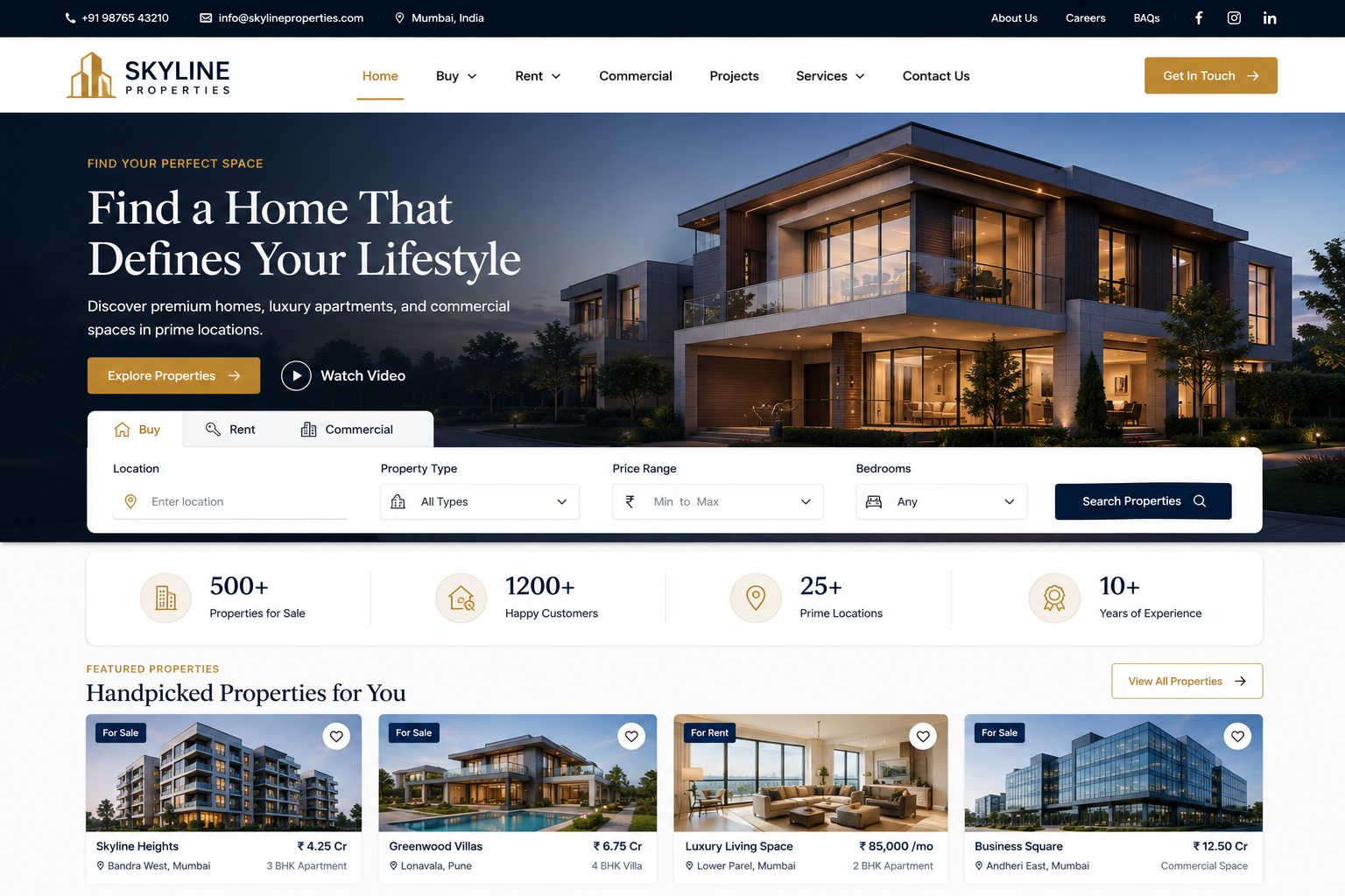 Real estate website